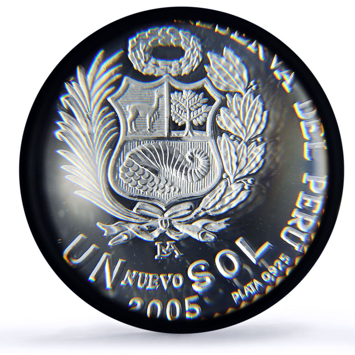Peru 1 sol Club Regatas Lima 135th Anniversary Sports PR69 PCGS silver coin 2005