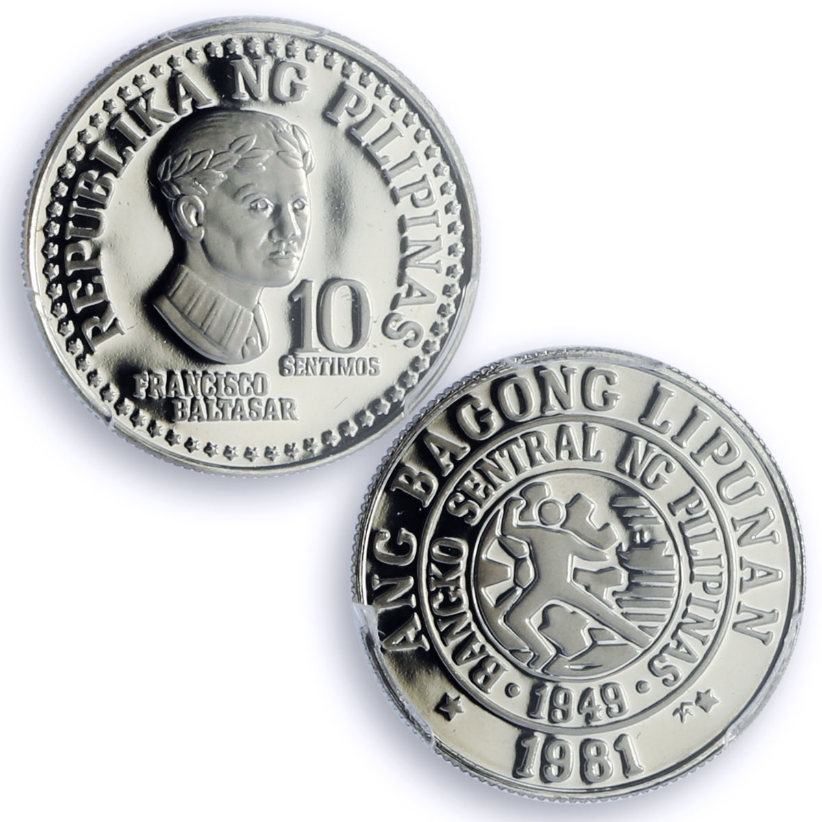 Philippines 10 sentimos Republic Coinage Baltazar PR70 PCGS CuNi coin 1981