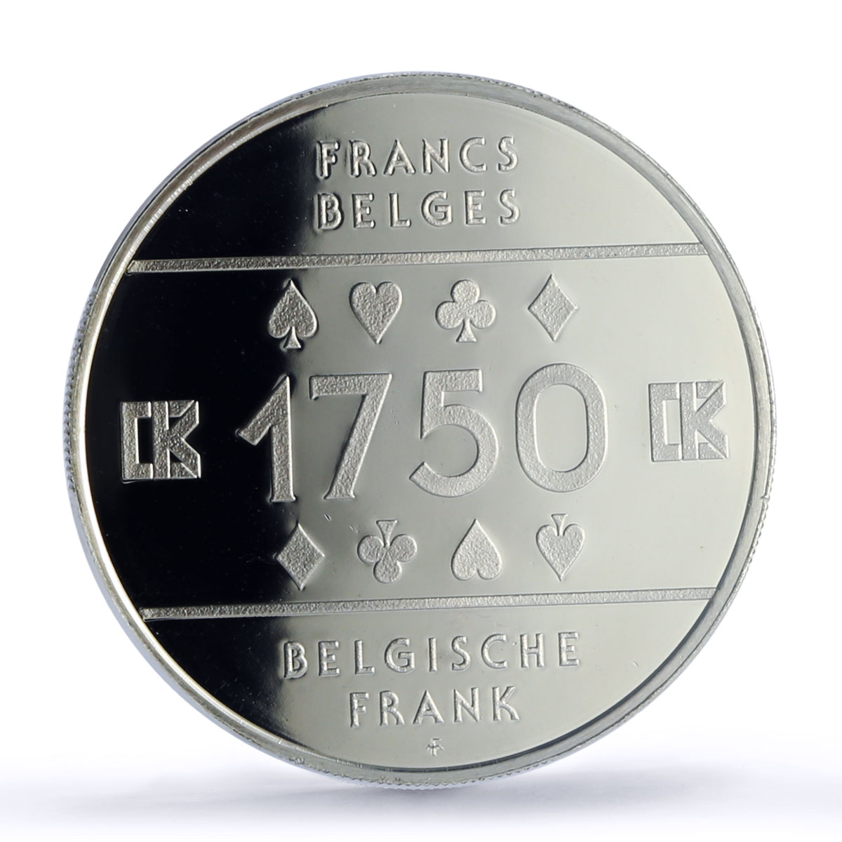 Belgium Knokke Casino Fantasy Token 1750 Francs PR70 PCGS silver 1986 - 1988 FM