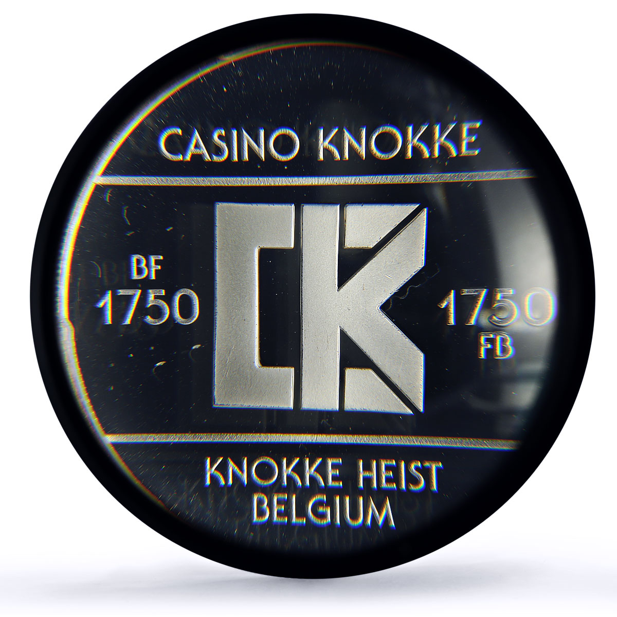 Belgium Knokke Casino Fantasy Token 1750 Francs PR70 PCGS silver 1986 - 1988 FM