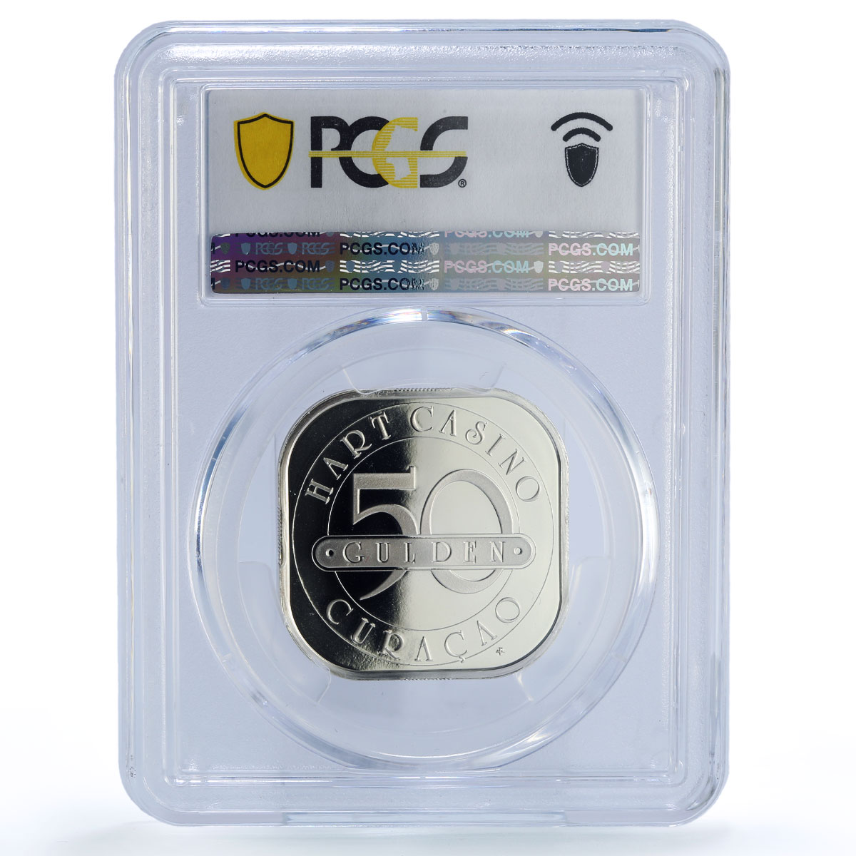 Netherlands Curacao Hart Casino Fantasy Token PR70 PCGS silver 1986 - 1988 FM