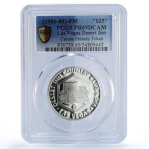 USA Las Vegas Desert Inn Casino Fantasy Token PR69 PCGS silver 1986 - 1988 FM