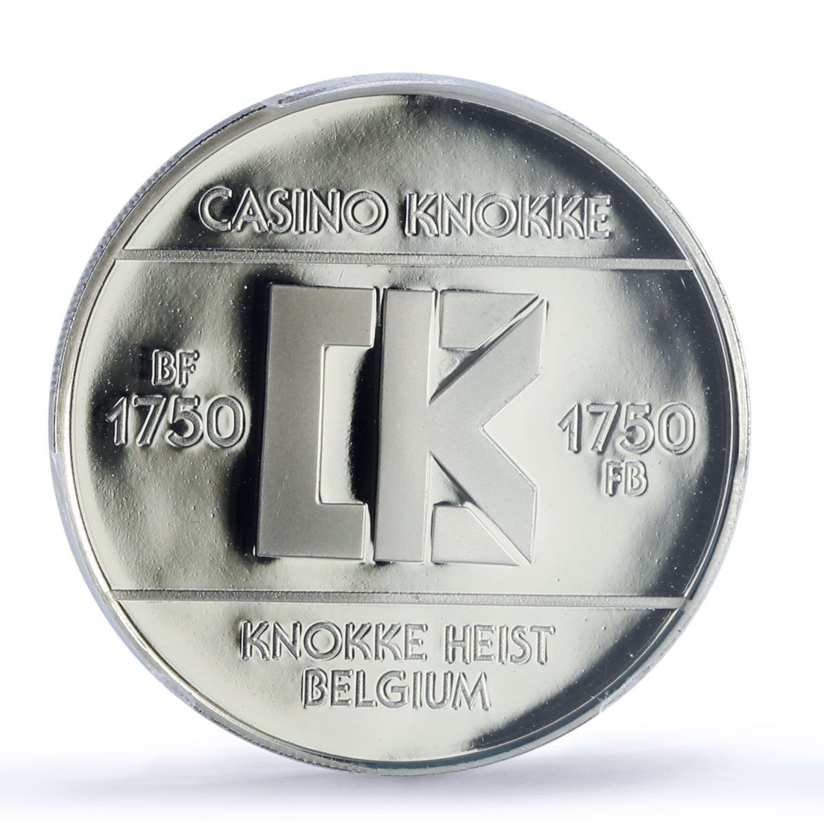 Belgium Knokke Casino Fantasy Token 1750 Francs PR69 PCGS silver 1986 - 1988 FM