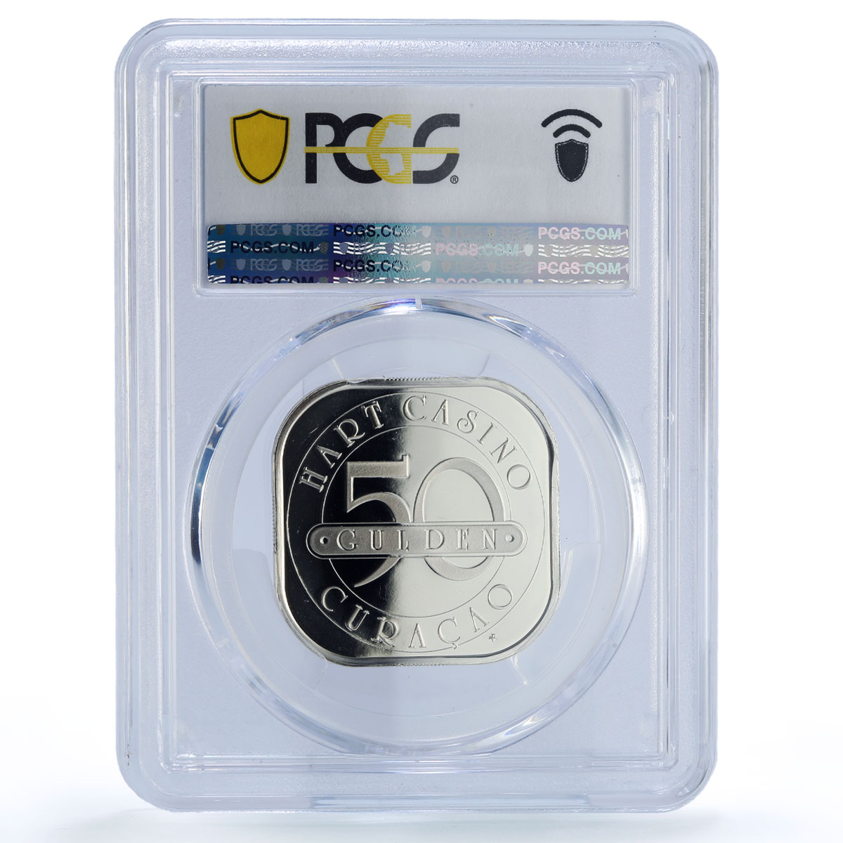 Netherlands Curacao Hart Casino Fantasy Token PR69 PCGS silver 1986 - 1988 FM