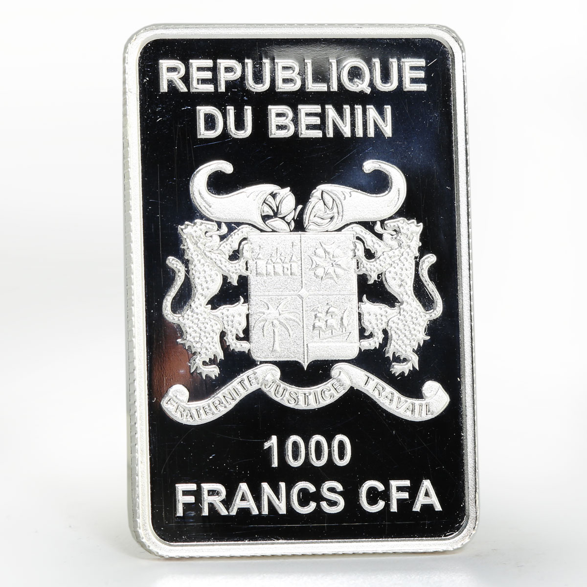 Benin 1000 francs German Knight colored proof silver coin 2014