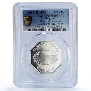 Belgium Oostende Kursaal Casino Fantasy Token PR69 PCGS silver 1986 - 1988 FM