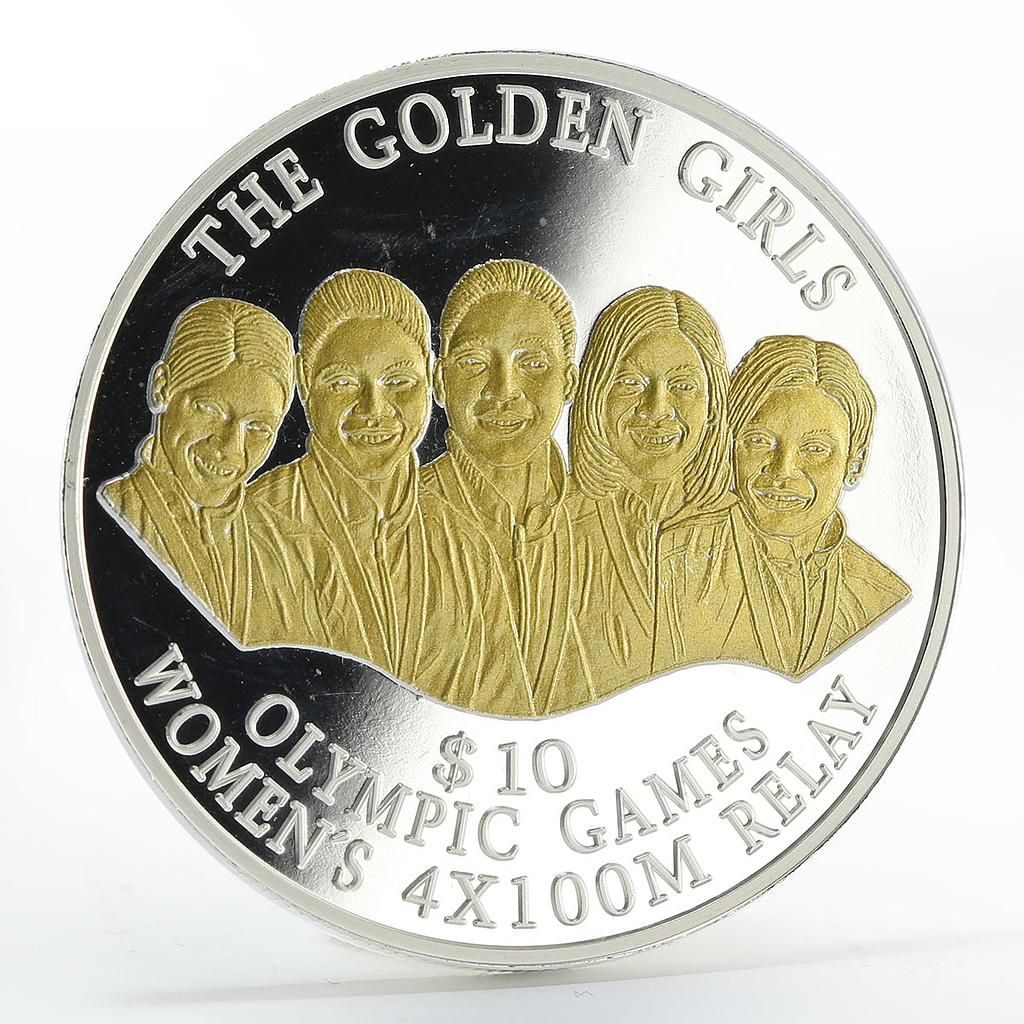 Bahamas 10 dollars Olympic Games Sydney Golden Girls silver coin 2000