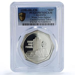 Australia Wrest Point Casino Fantasy Token PR70 PCGS silver 1986 - 1988 FM