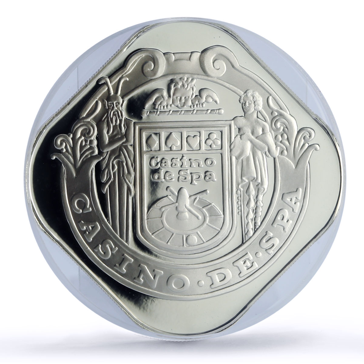 Belgium Spa Casino Fantasy Token 1750 Francs PR70 PCGS silver 1986 - 1988 FM