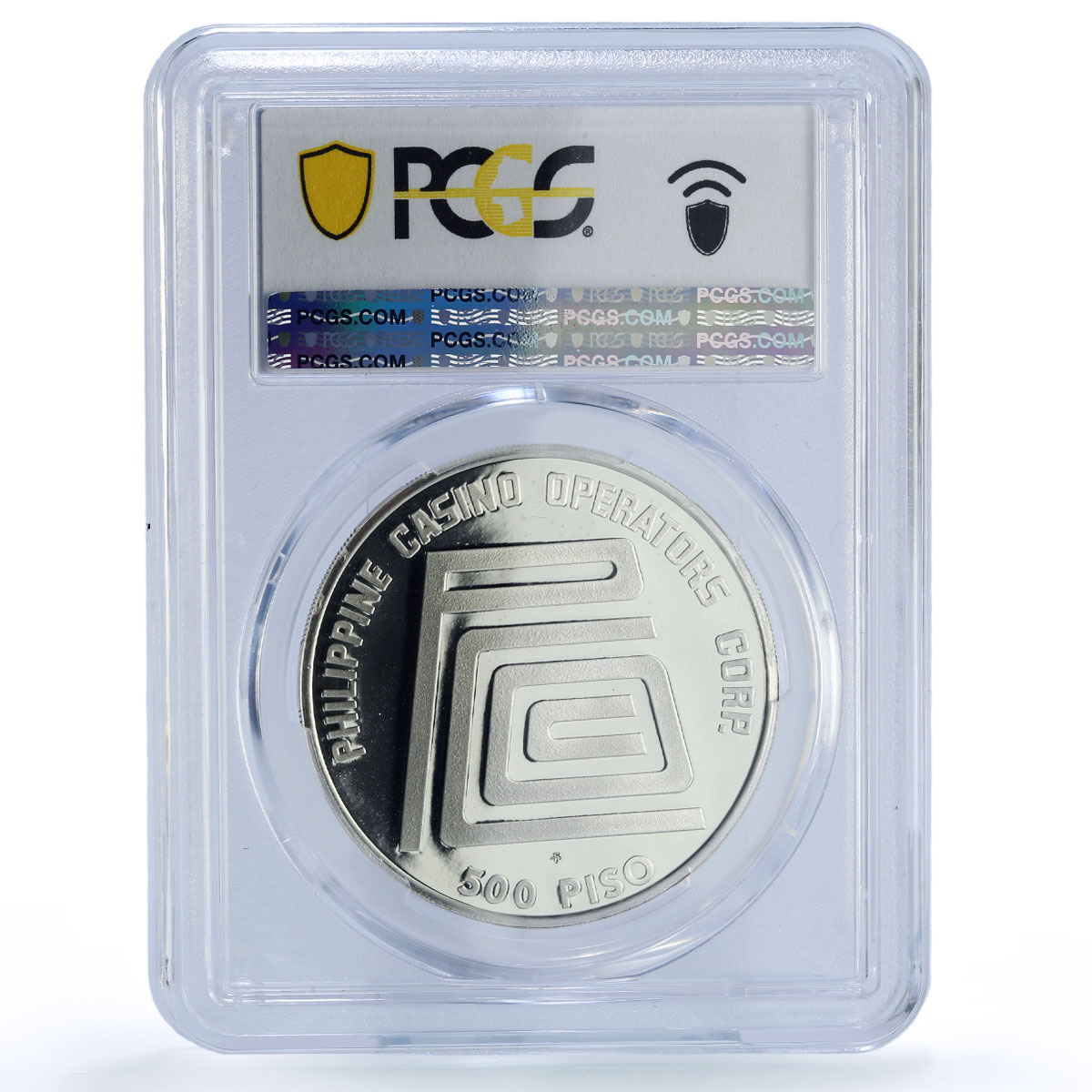 Philippines Manilla Casino Fantasy Token 500 P. PR70 PCGS silver 1986 - 1988 FM