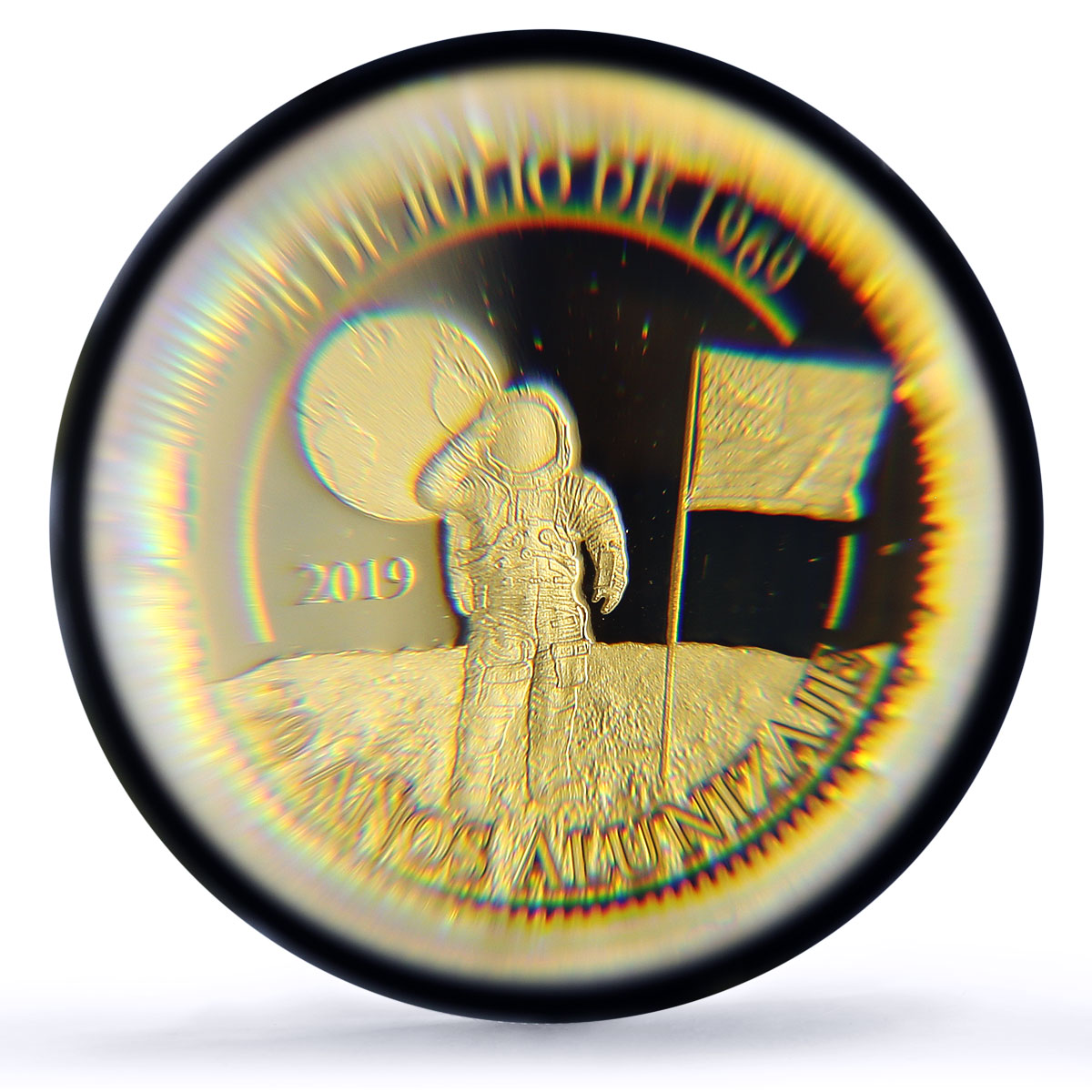 Nicaragua 50 cordobas Moon Landing Astronaut Space PR70 PCGS gold coin 2019
