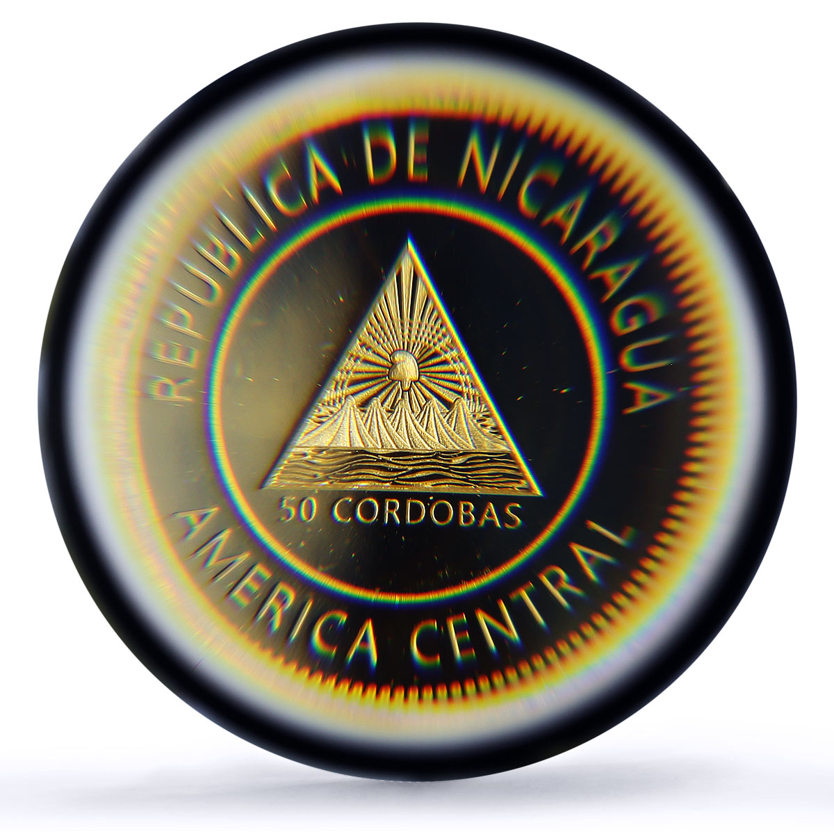 Nicaragua 50 cordobas Moon Landing Astronaut Space PR70 PCGS gold coin 2019
