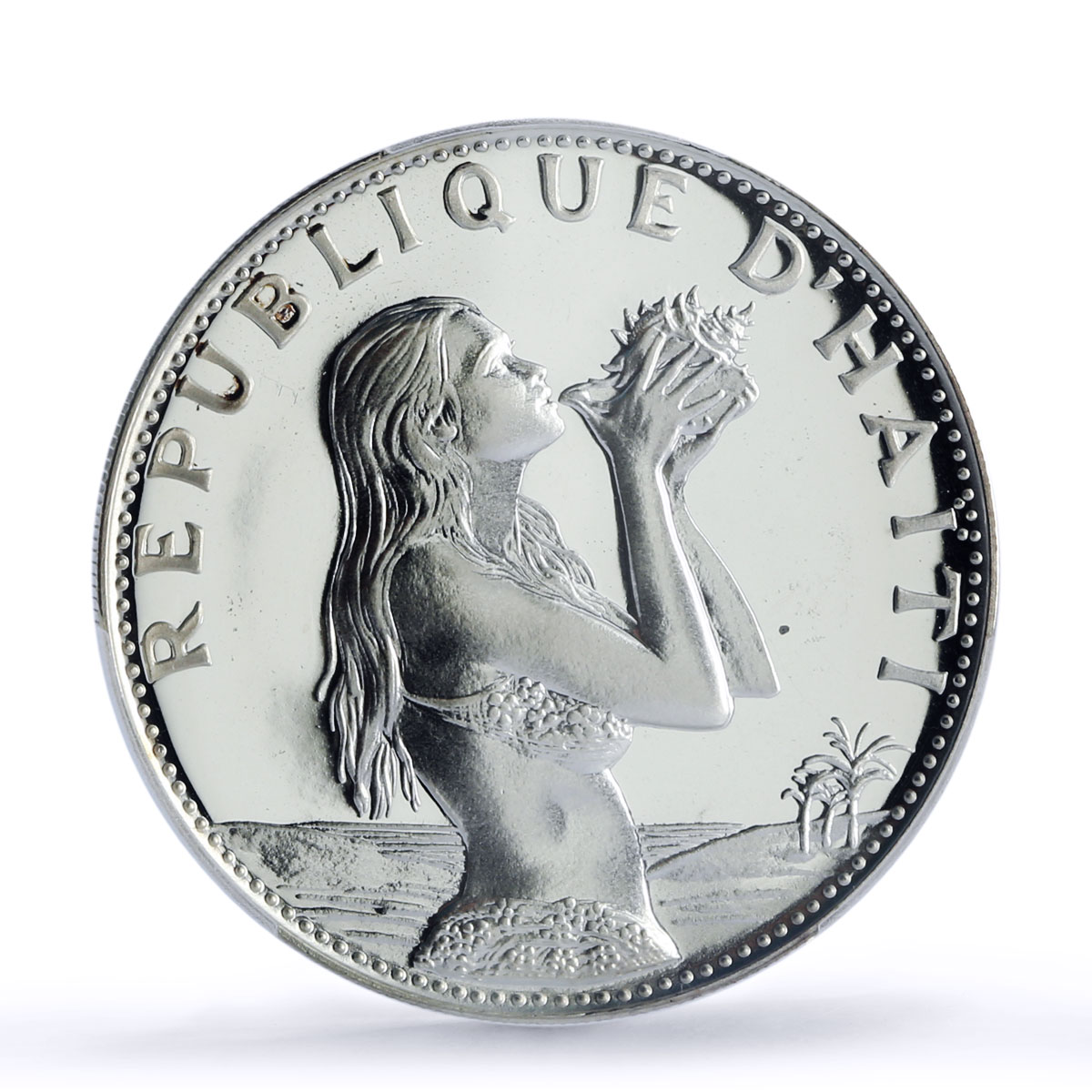 Haiti 50 gourdes Woman on the Beach Fineness Left PR67 PCGS silver coin 1973