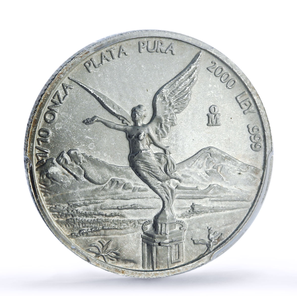 Mexico 1/10 onza Libertad Angel of Independence MS66 PCGS silver coin 2000