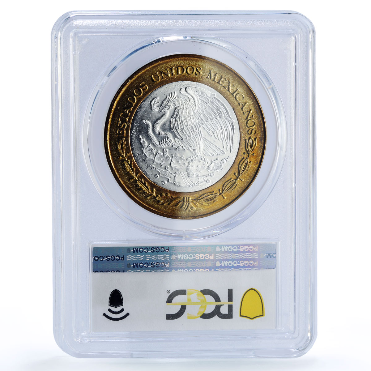 Mexico 100 pesos Don Quijote Cervantes Literature MS64 PCGS bimetal coin 2005