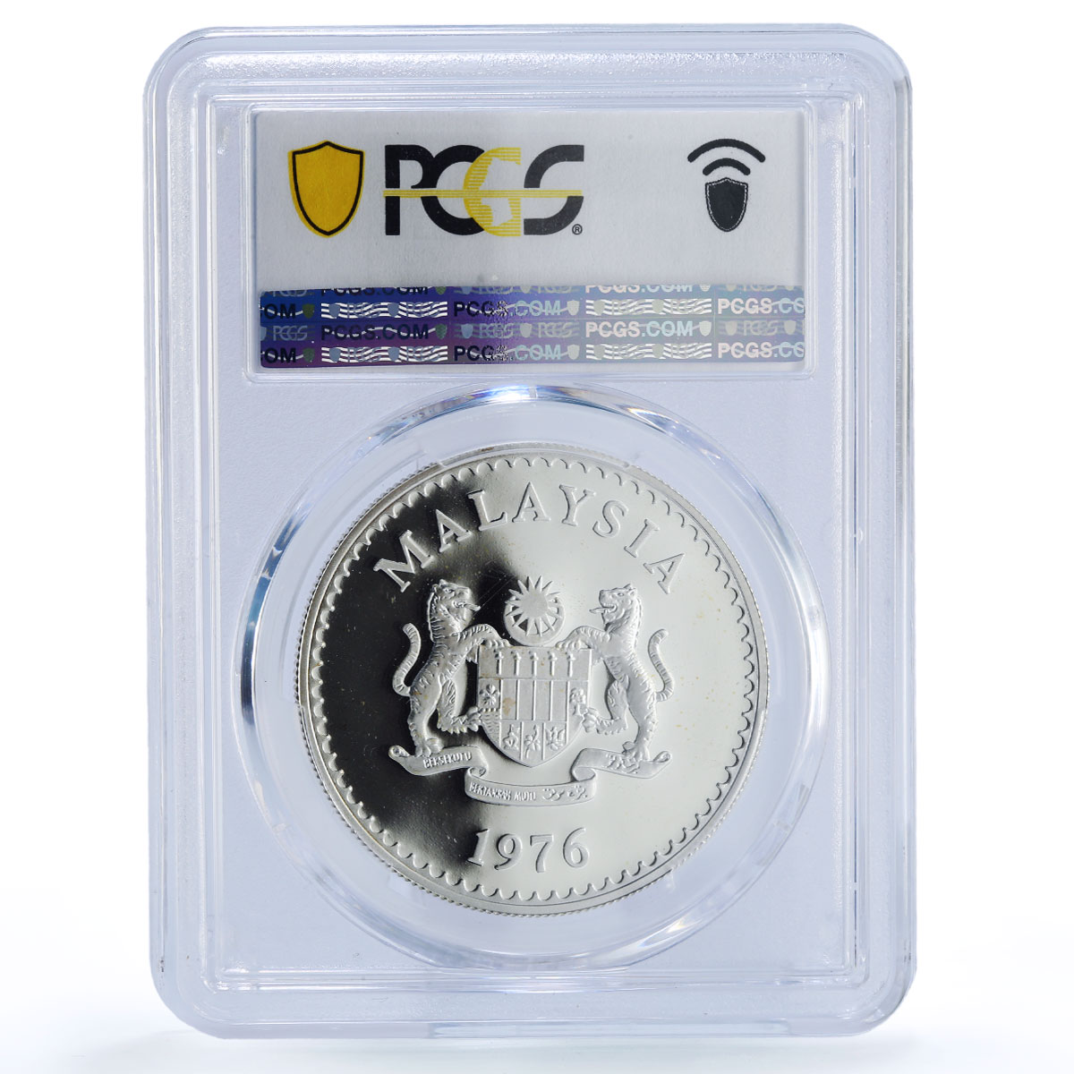 Malaysia 15 ringgit Gaur Bull Conservation Fauna PR68 PCGS silver coin 1976