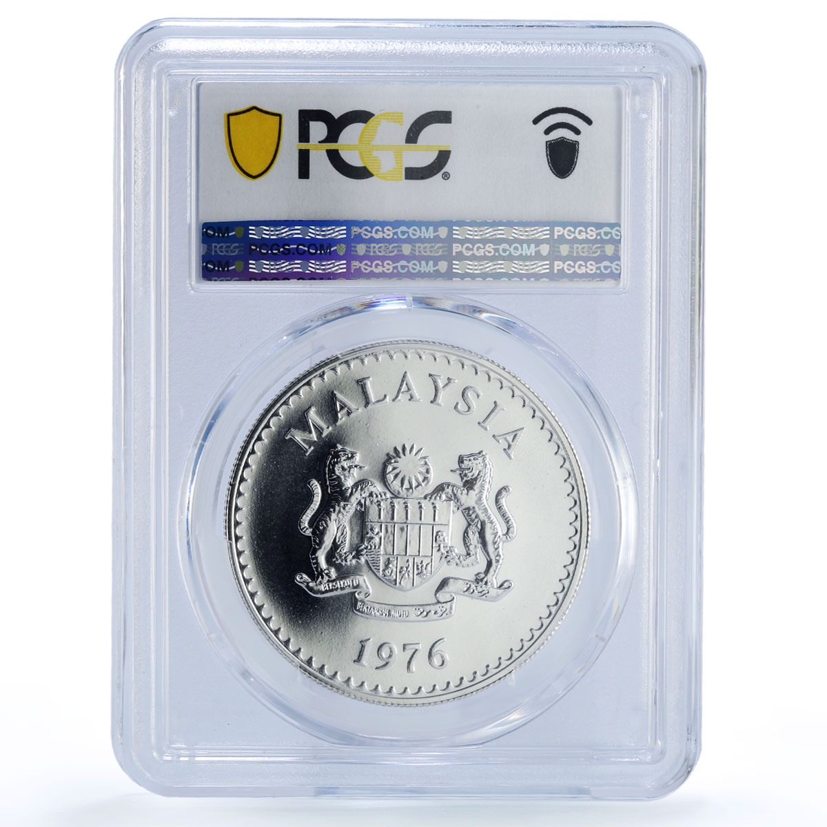 Malaysia 15 ringgit Gaur Bull Conservation Fauna MS68 PCGS silver coin 1976