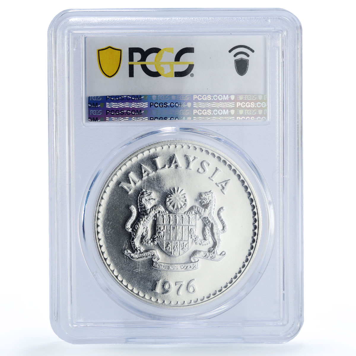 Malaysia 25 ringgit Hornbill Bird Conservation Fauna MS68 PCGS silver coin 1976