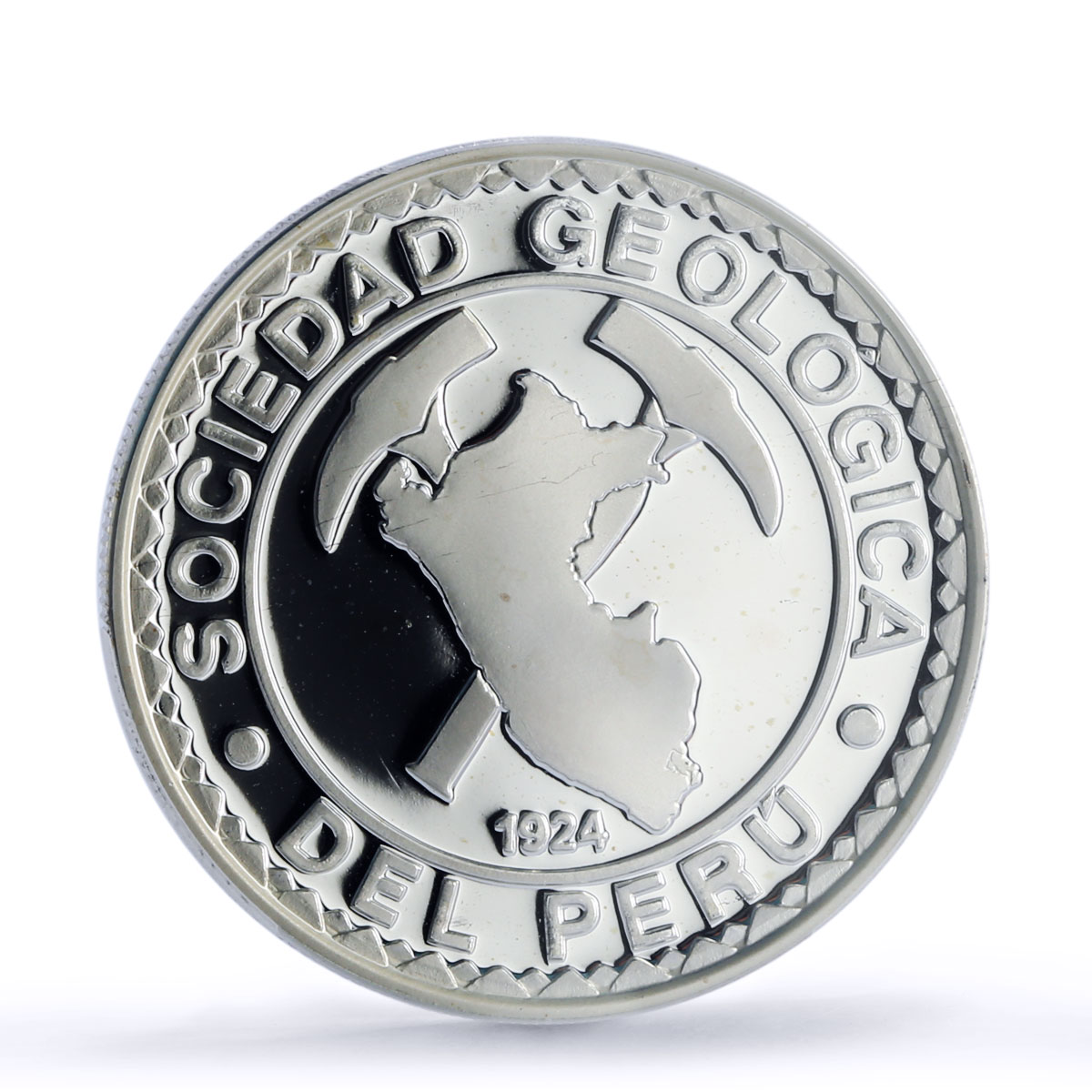 Peru 1 sol Geological Society 75 Anniversary Science PR68 PCGS silver coin 1999