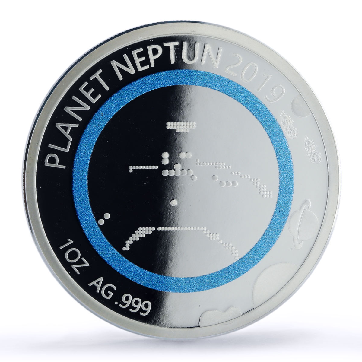 Togo 1000 francs Neptune Solar System Planets Space PR69 PCGS silver coin 2019