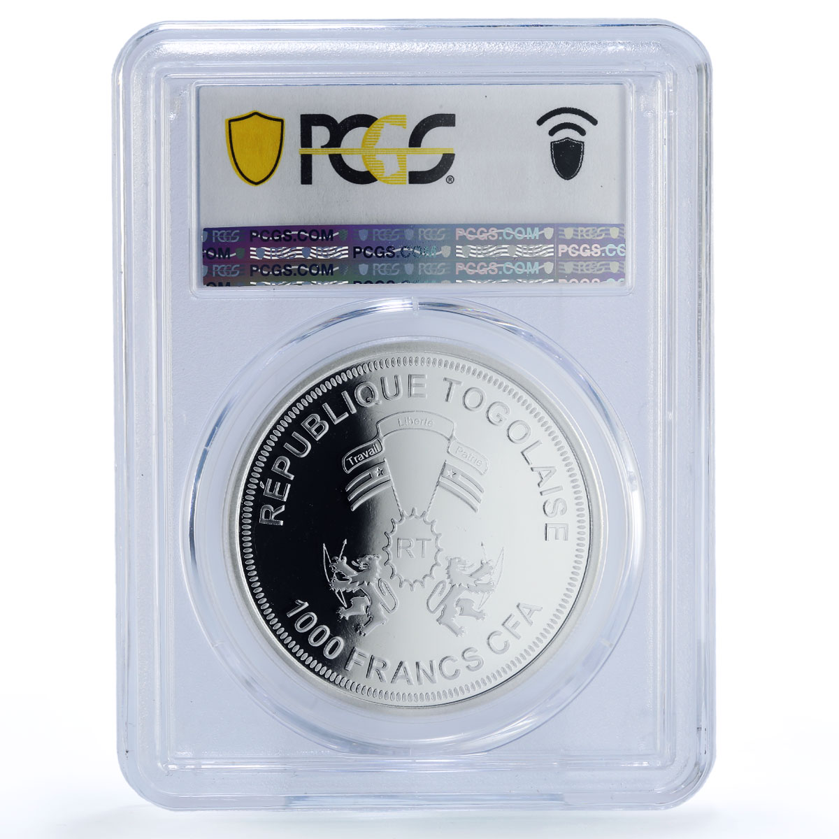 Togo 1000 francs Earth Solar System Planets Space PR68 PCGS silver coin 2019