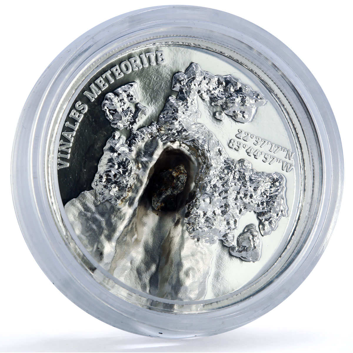 Cook Islands 5 dollars Vinales Meteorites Impacts Space proof silver coin 2020