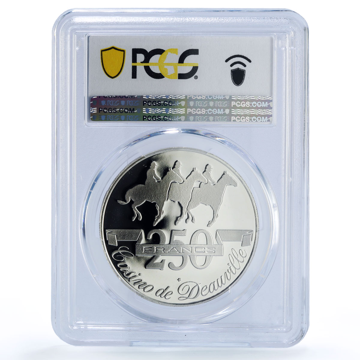 France Deauville Casino Fantasy Token 250 Francs SP69 PCGS silver 1986 - 1988 FM