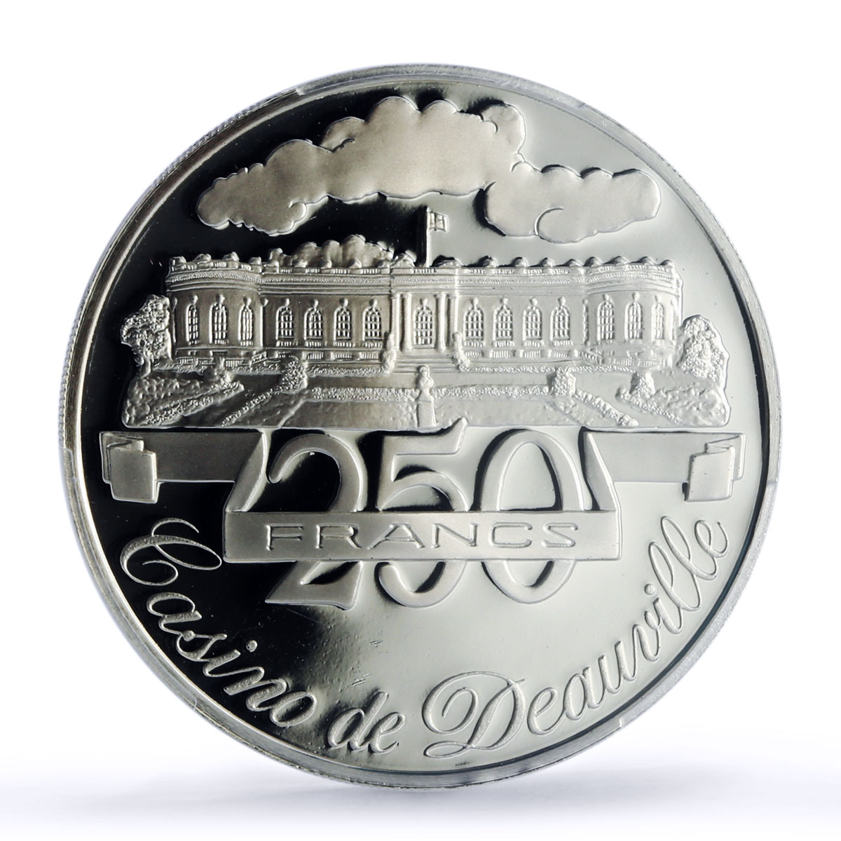 France Deauville Casino Fantasy Token 250 Francs SP69 PCGS silver 1986 - 1988 FM