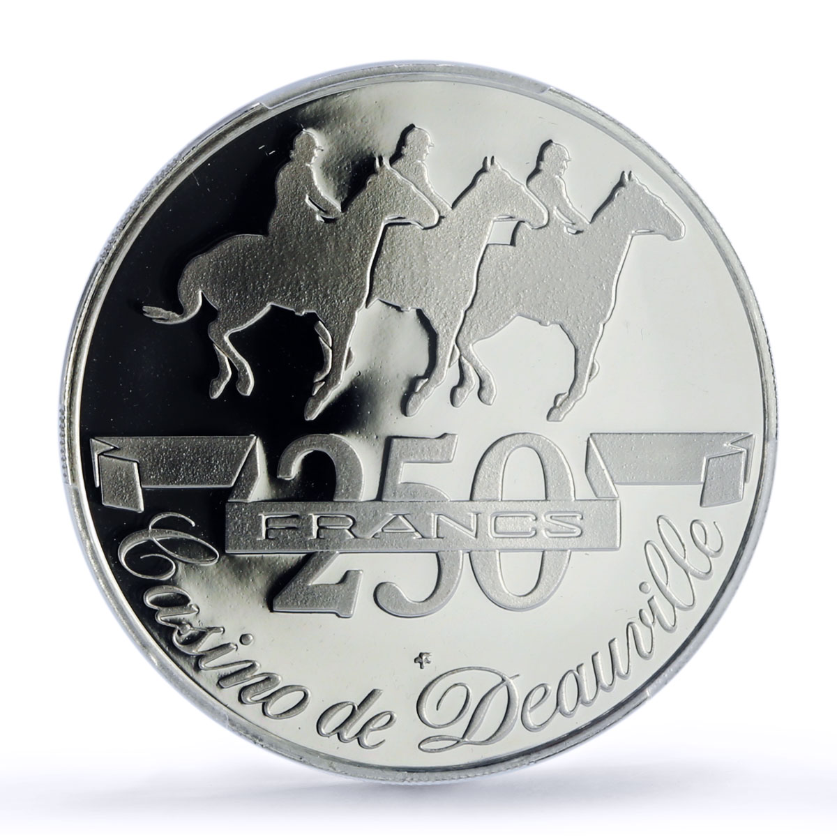 France Deauville Casino Fantasy Token 250 Francs SP69 PCGS silver 1986 - 1988 FM
