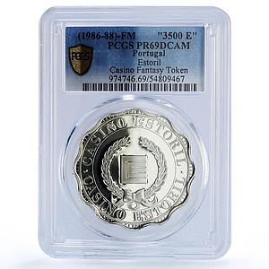 Portugal Estoril Casino Fantasy Token 3500 Esc. PR69 PCGS silver 1986 - 1988 FM