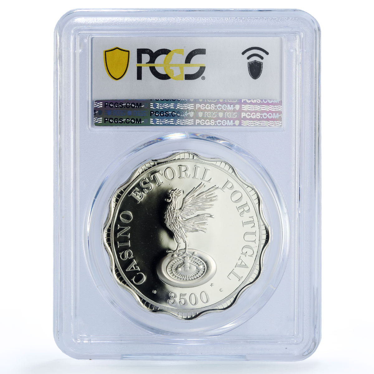 Portugal Estoril Casino Fantasy Token 3500 Esc. PR69 PCGS silver 1986 - 1988 FM