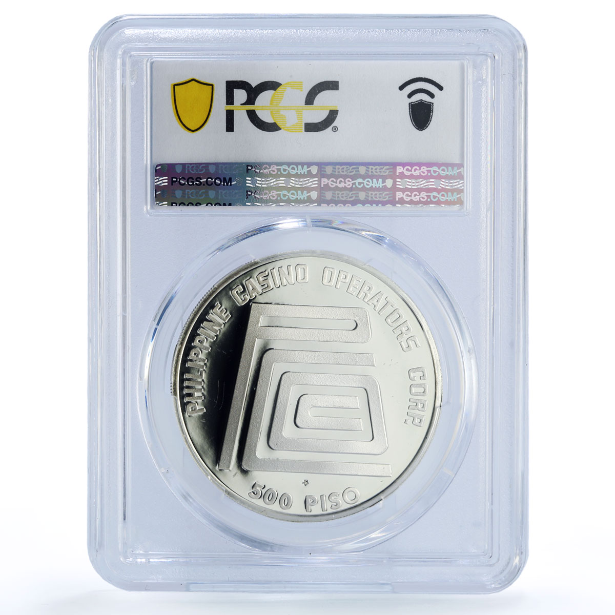 Philippines Manilla Casino Fantasy Token 500 P. PR69 PCGS silver 1986 - 1988 FM