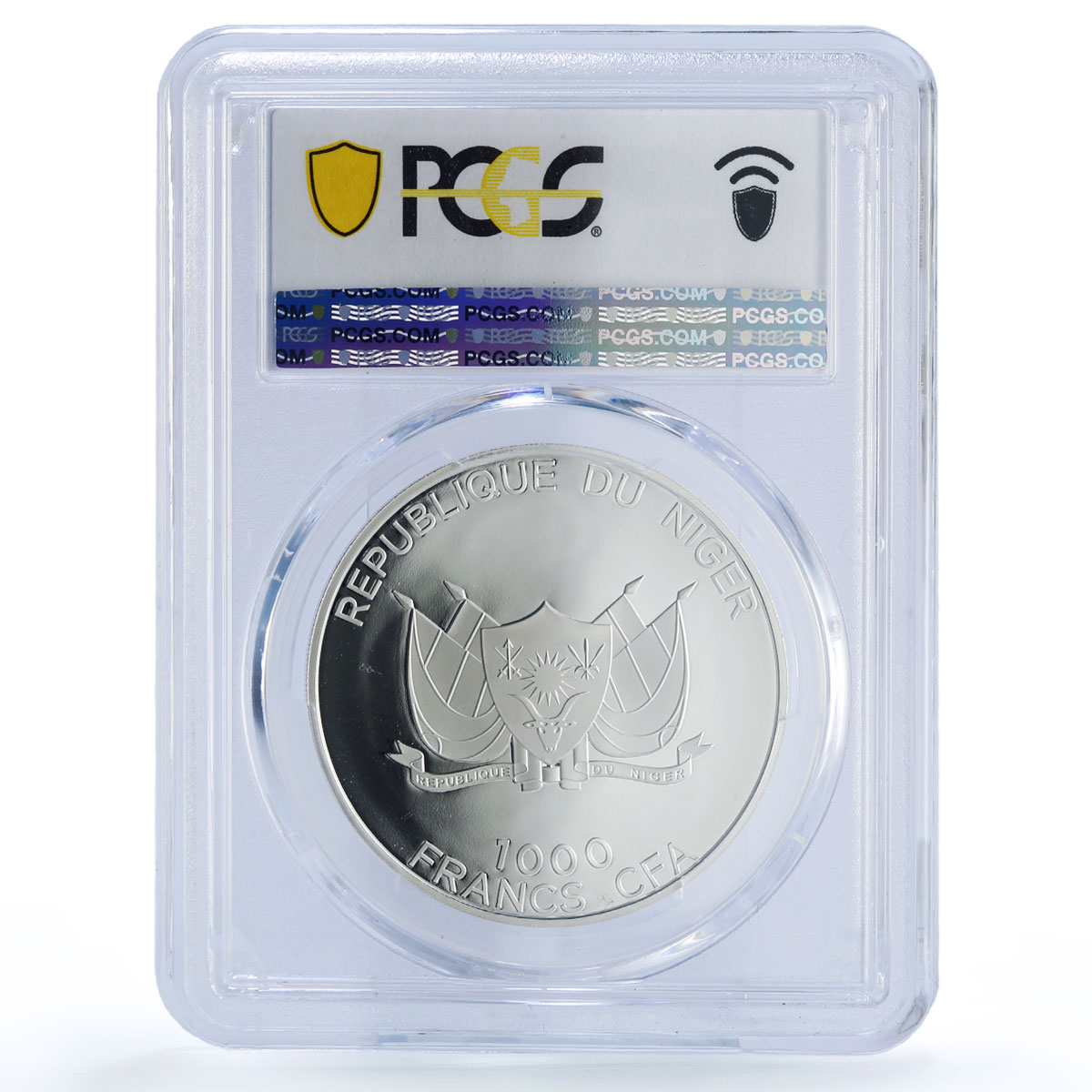 Niger 1000 francs Baby Naming Round Islam Religion PR65 PCGS silver coin 2015