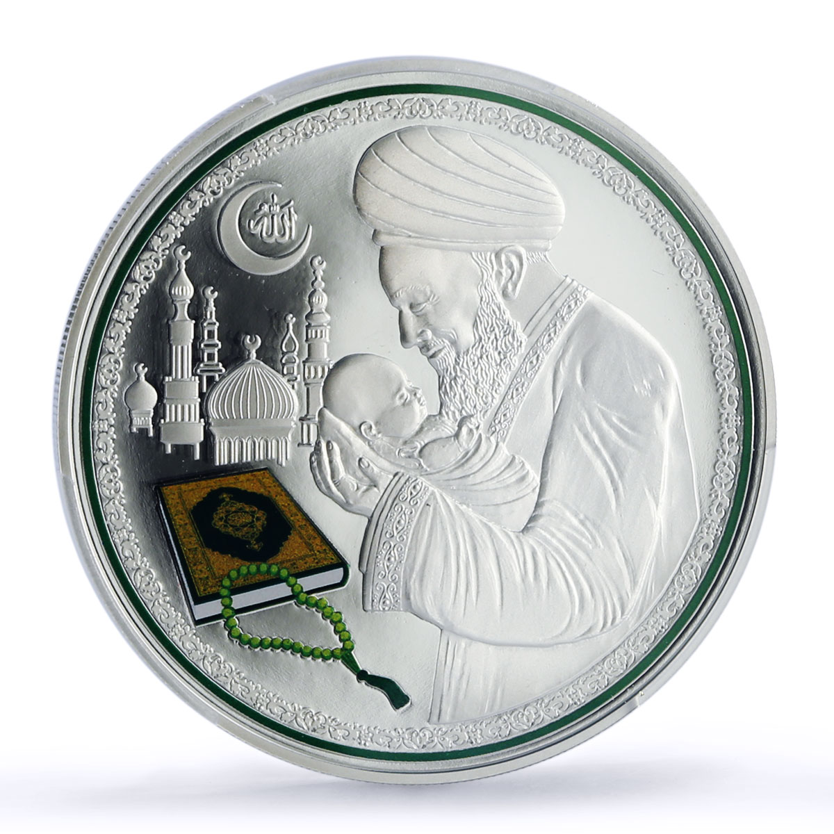 Niger 1000 francs Baby Naming Round Islam Religion PR65 PCGS silver coin 2015