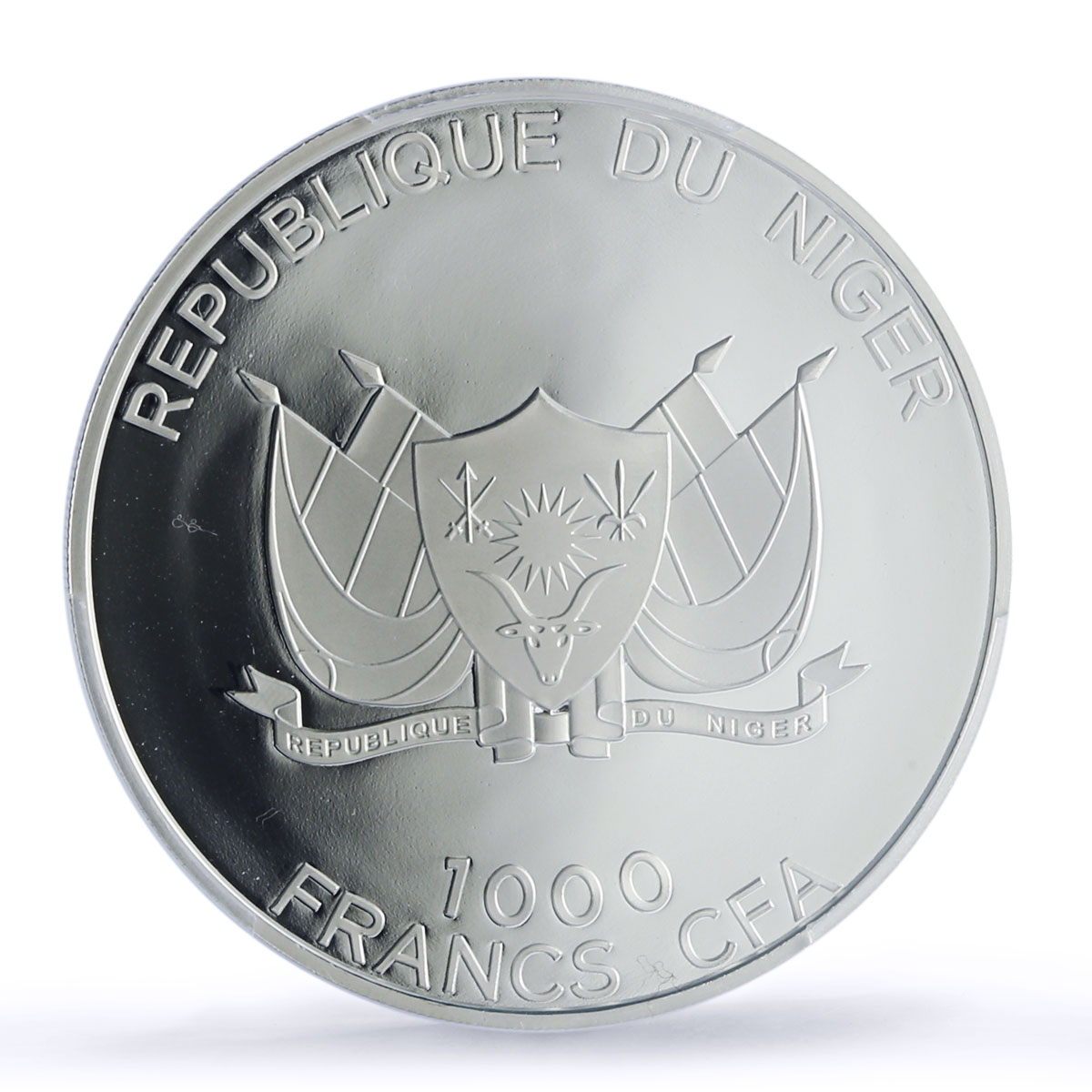 Niger 1000 francs Baby Naming Round Islam Religion PR65 PCGS silver coin 2015