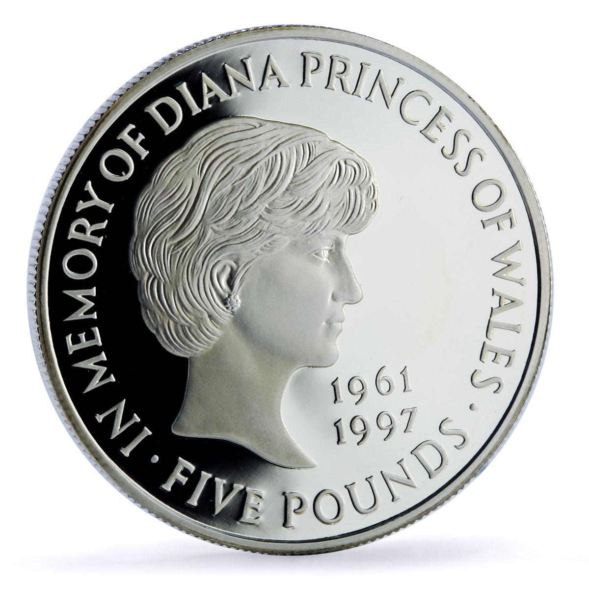 Great Britain 5 pounds Princess Diana History Politics proof silver coin 1999