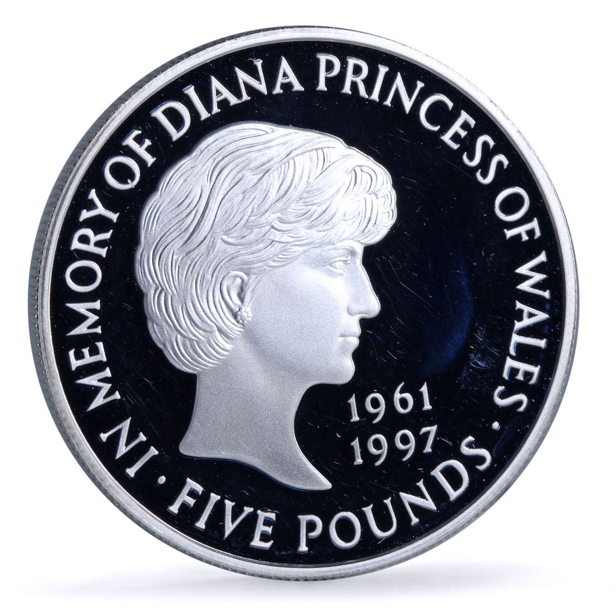 Great Britain 5 pounds Princess Diana History Politics proof silver coin 1999