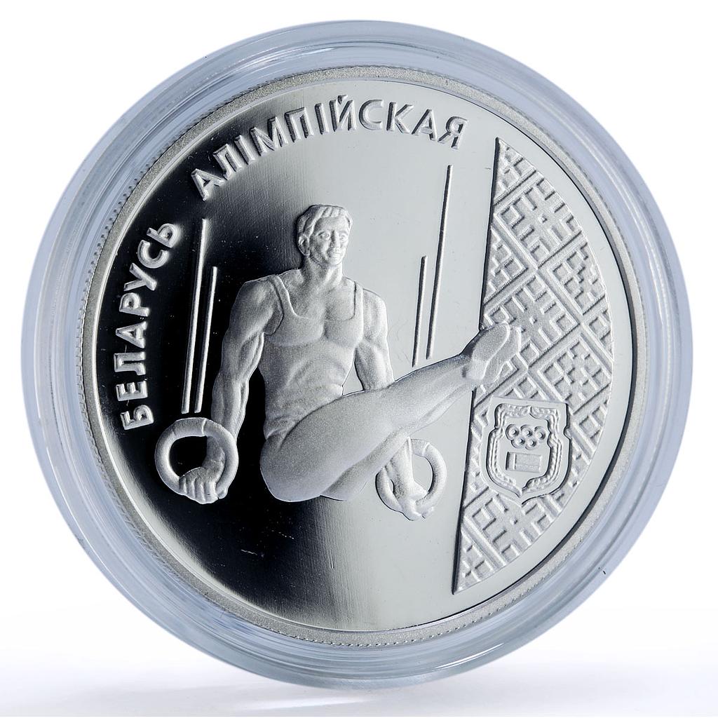 Belarus 20 roubles Artistic Gymnastics Olympics Sports proof silver coin 1996