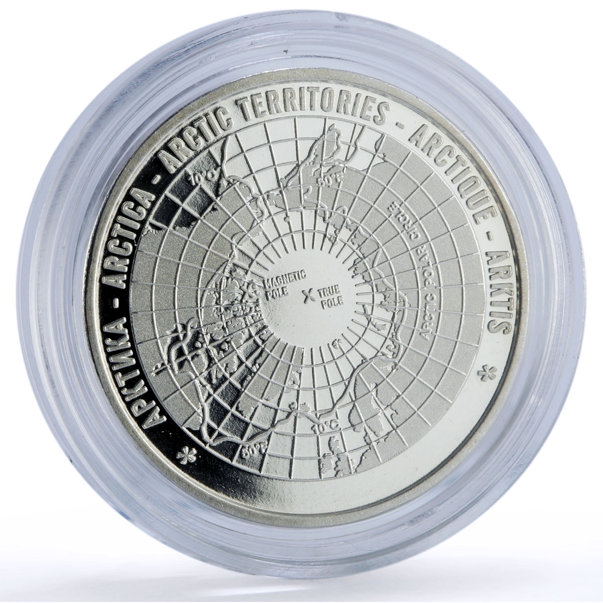 Arctica Arctic Territories Arctique 10 dollars Polar Bear Fauna silver coin 2011
