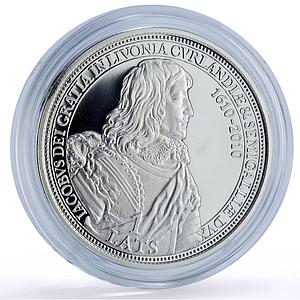 Latvia 1 lats Duke Jacob Jekabam 400 Anniversary History proof silver coin 2010