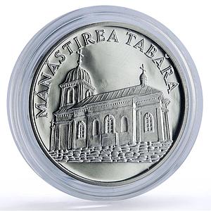Moldova 50 lei Tabara Monastery Religion Architecture silver coin 2000