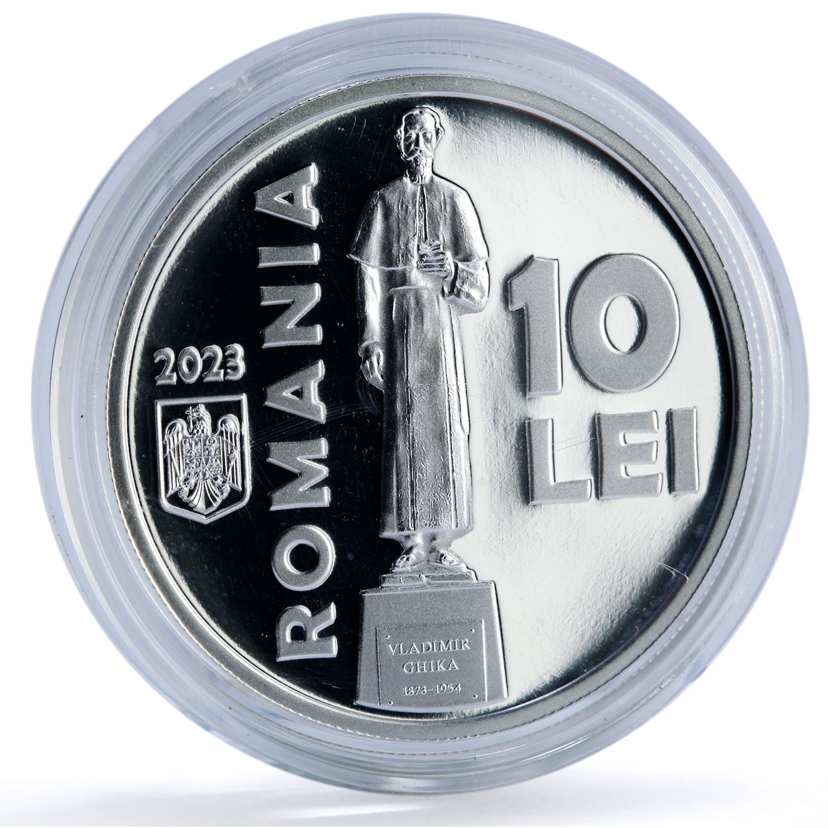 Romania 10 lei Vladimir Ghika 150th Anniversary Religion proof silver coin 2023