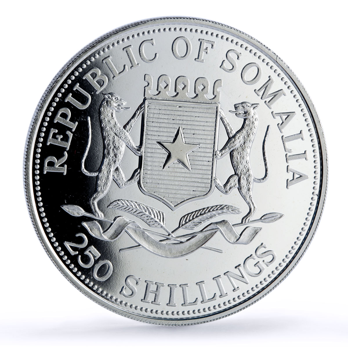 Somalia 250 shillings Mao Tse Tung Millennium Icons Politics silver coin 2000