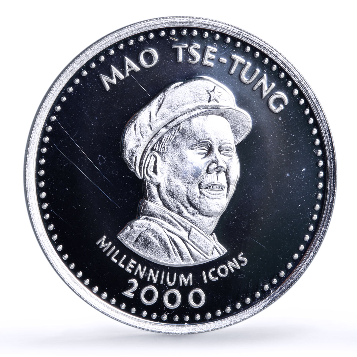Somalia 250 shillings Mao Tse Tung Millennium Icons Politics silver coin 2000