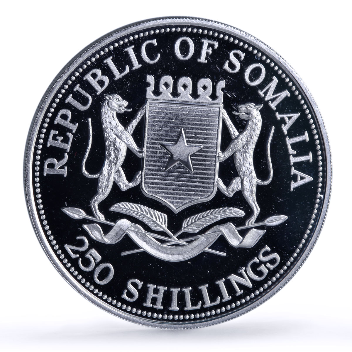 Somalia 250 shillings Mao Tse Tung Millennium Icons Politics silver coin 2000