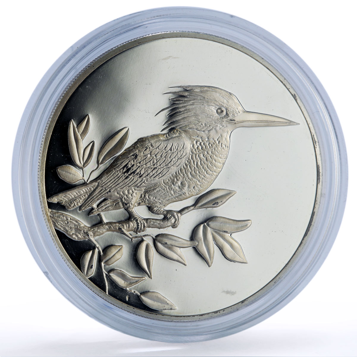 Turks and Caicos Islands 20 crowns Kingfisher Bird Fauna proof silver coin 1999