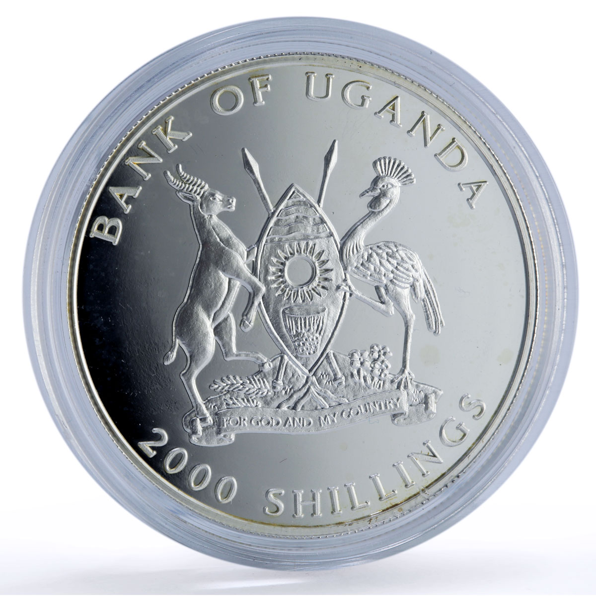 Uganda 2000 shillings Taj Mahal Wonders World Architecture silver coin 1996