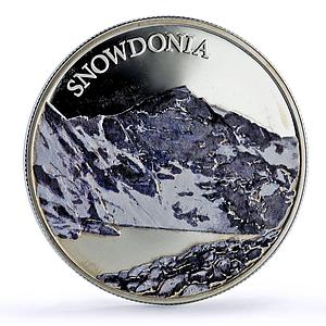 Great Britain 5 pounds Snowdonia Nature Landscapes Color proof silver coin 2016