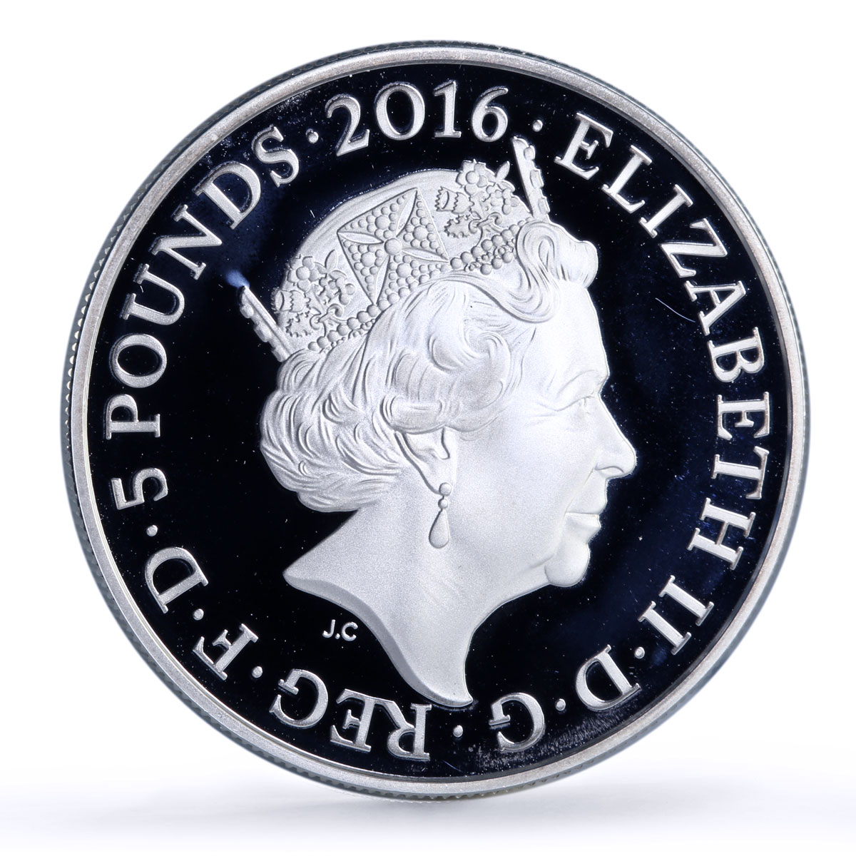 Great Britain 5 pounds Snowdonia Nature Landscapes Color proof silver coin 2016