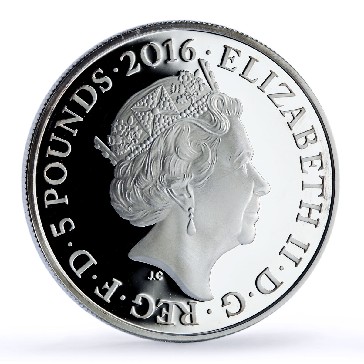 Great Britain 5 pounds White Cliffs Nature Landscapes proof silver coin 2016